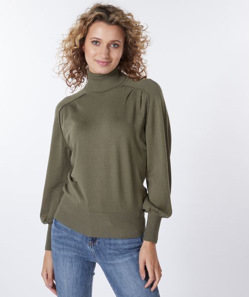 Sweater basic pleats col