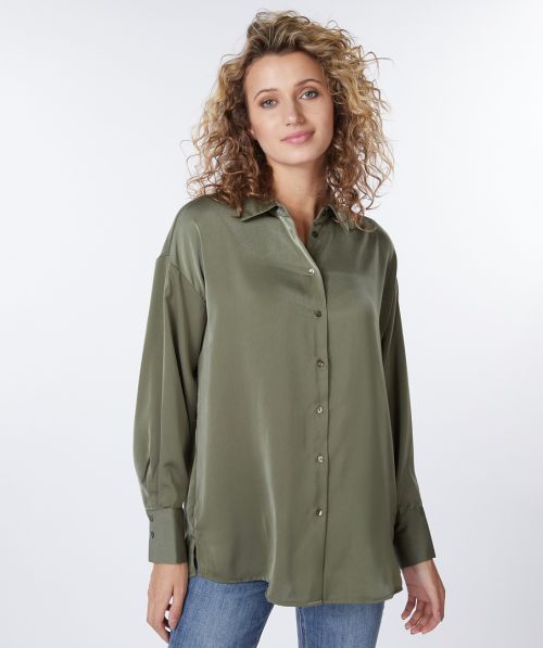 Blouse oversized sateen