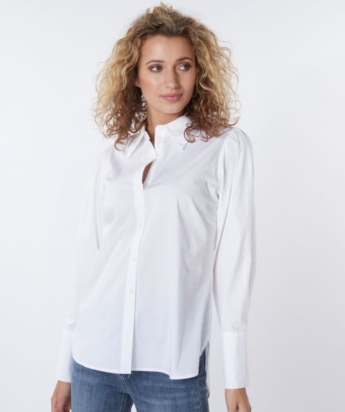 Blouse fine gathering poplin