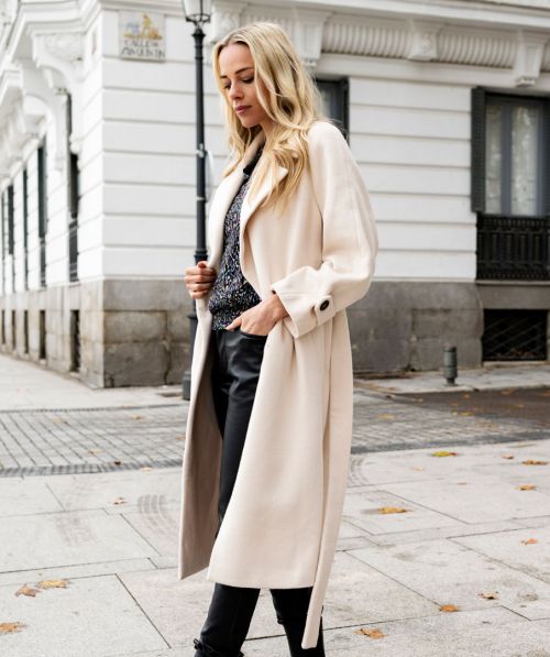 Coat long belt