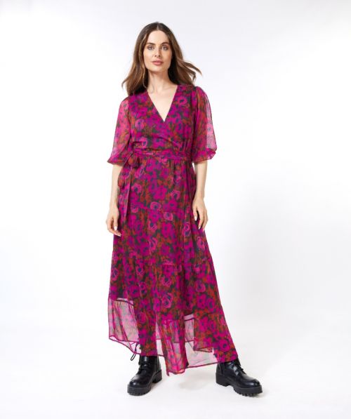 Dress long wrap Floral Wilding