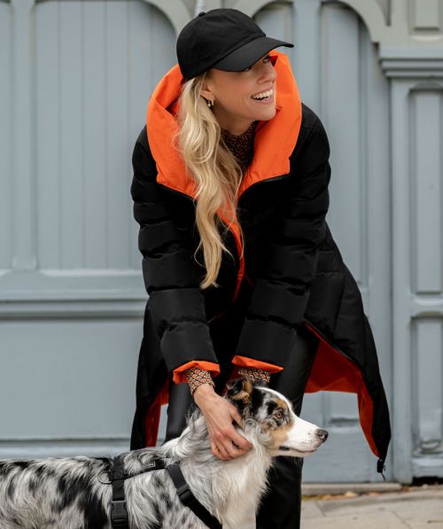 Coat long quilted