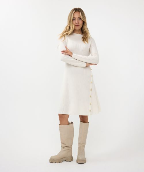 EsQualo Dress rib buttons