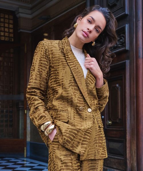 EsQualo Blazer animal jacquard