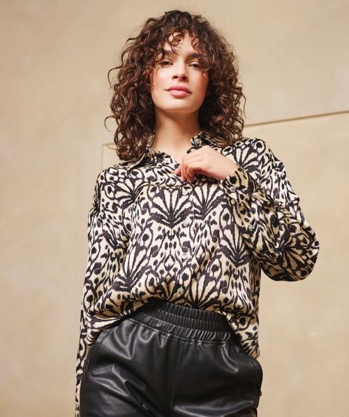EsQualo Blouse oversized City Sign