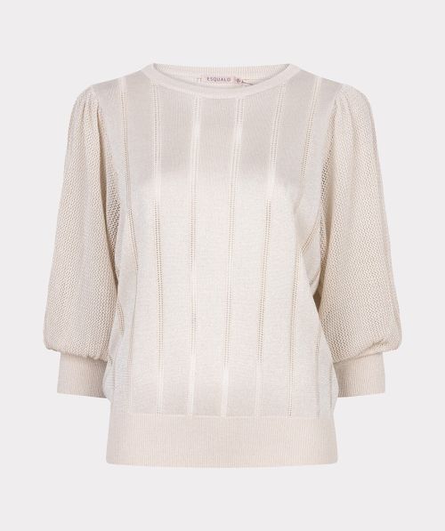 EsQualo Sweater short puffsleeves lurex