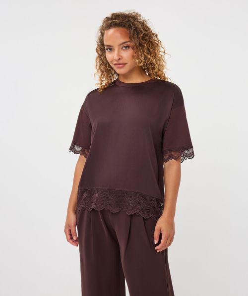 T-shirt lace satin