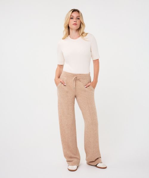 Trousers knit fine chain wool