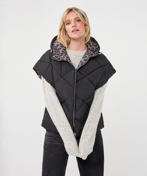 Poncho leopard reversible