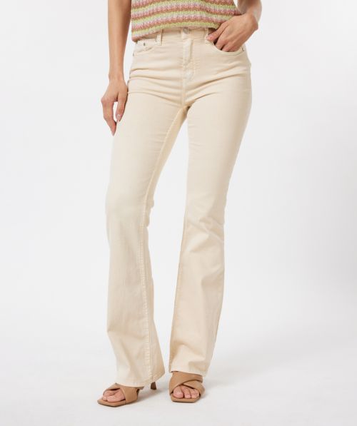 Trousers flair colored denim