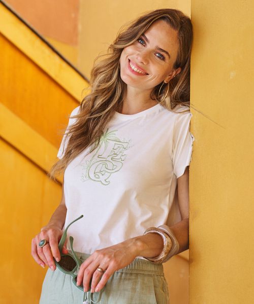 T-shirt “Palm ESQ" embroidery
