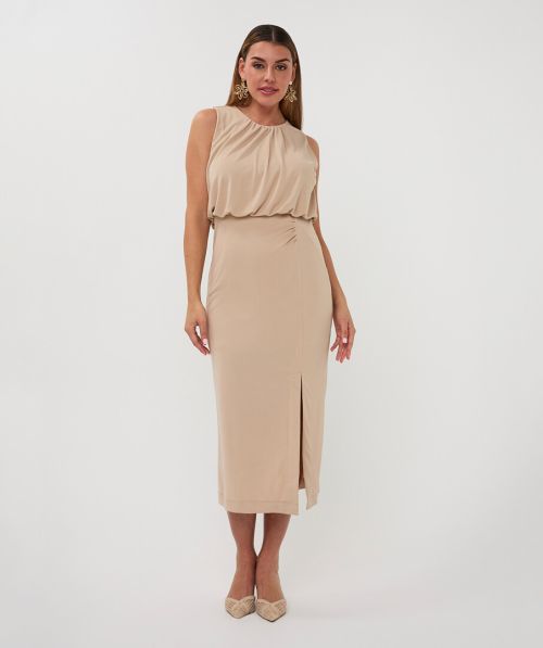 Dress slv/less fancy gathering