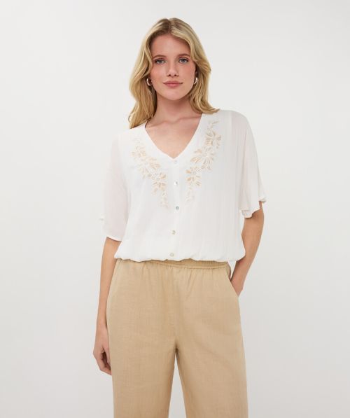 Blouse batwing Embroidery