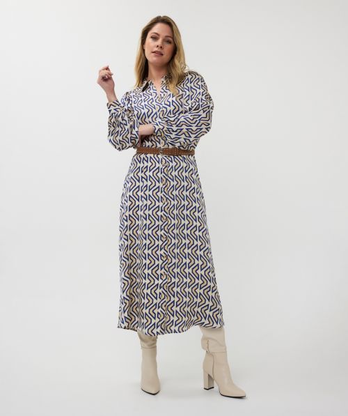 EsQualo Dress long Utopia Graphic