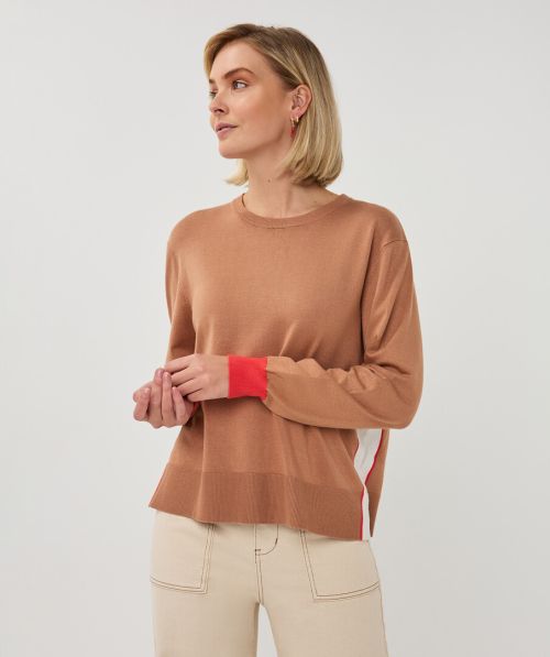 Sweater l/slve striped knit