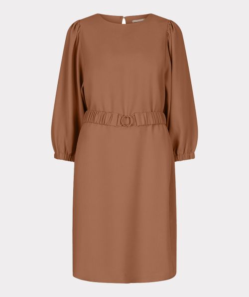 Dress puff sleeve crêpe