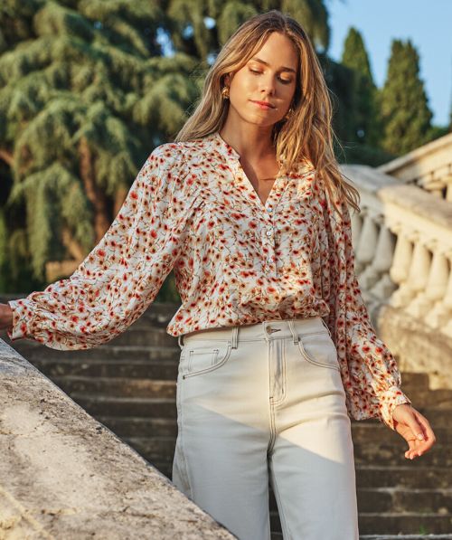 Blouse puff wide slve Poppy