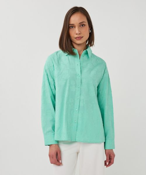 Blouse flower jacquard