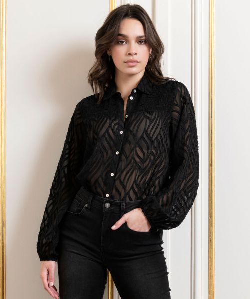 Blouse burn out smock