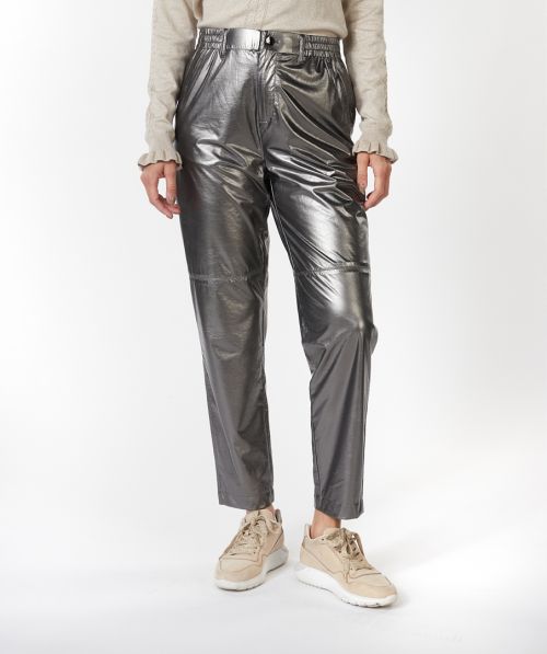 Trousers metallic PU