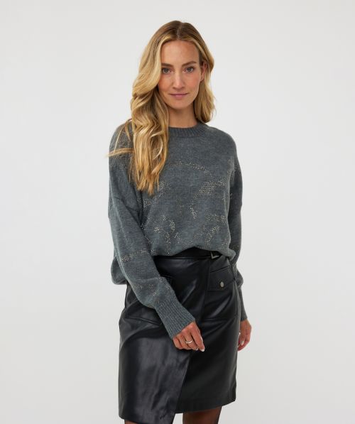 EsQualo Sweater hot press diamonds