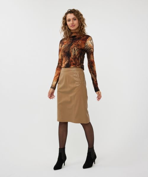 EsQualo Skirt pencil vegan leather