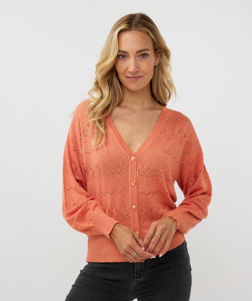EsQualo Cardigan s/slv lurex
