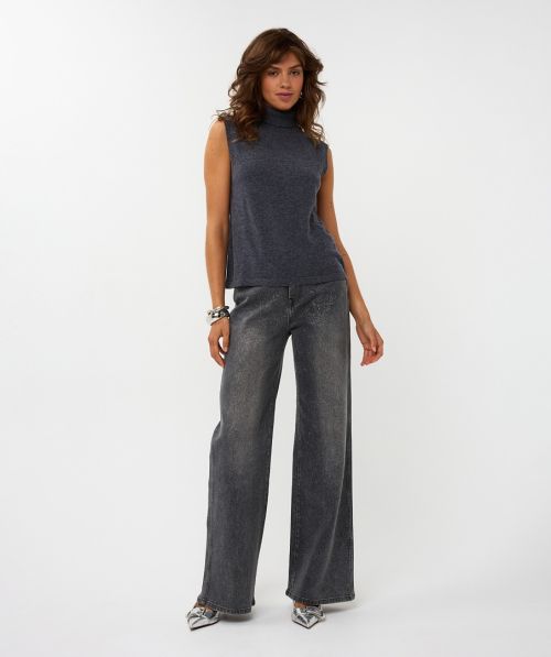 EsQualo Trousers jeans wide leg