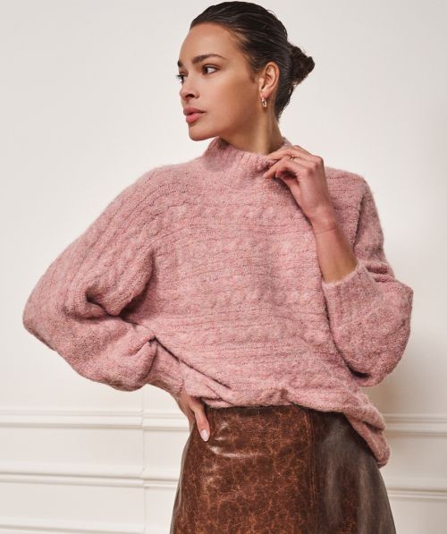 EsQualo Sweater batwing cable
