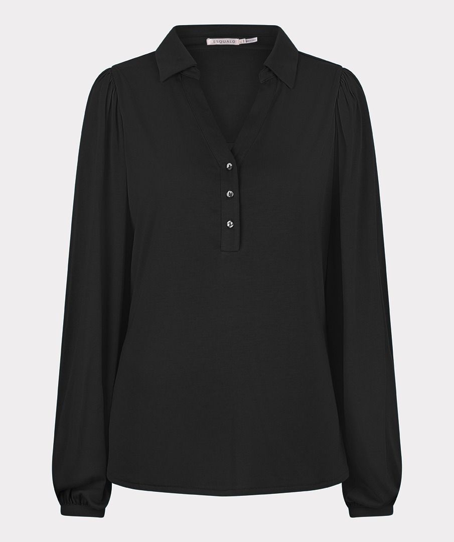 Top modal V-neck button