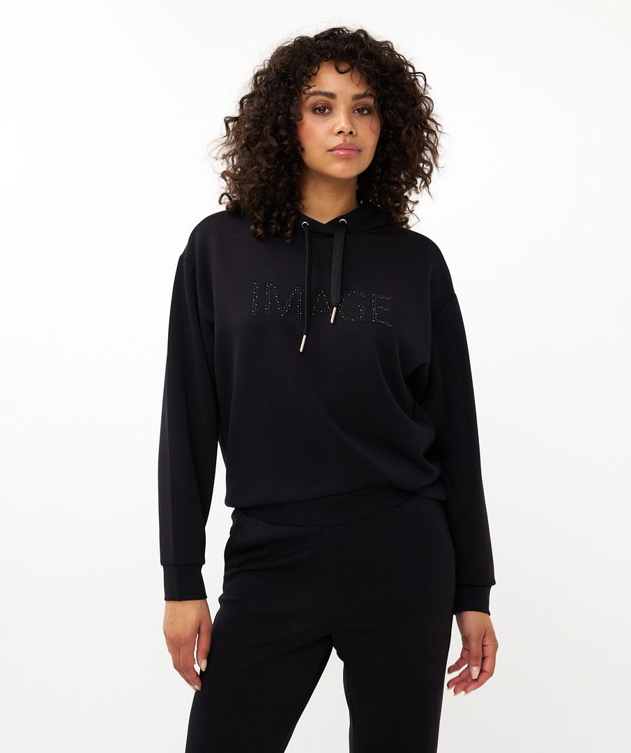 Sweater hoodie black clearance