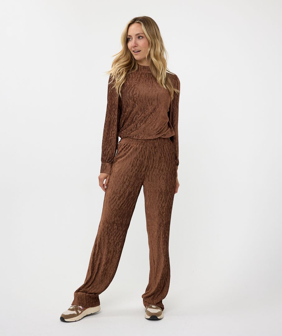 Trousers crinkled velvet