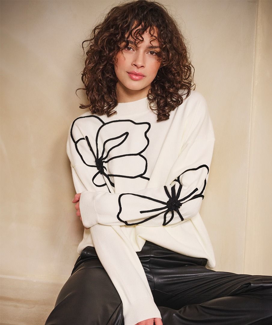 Sweater tape flower patch
