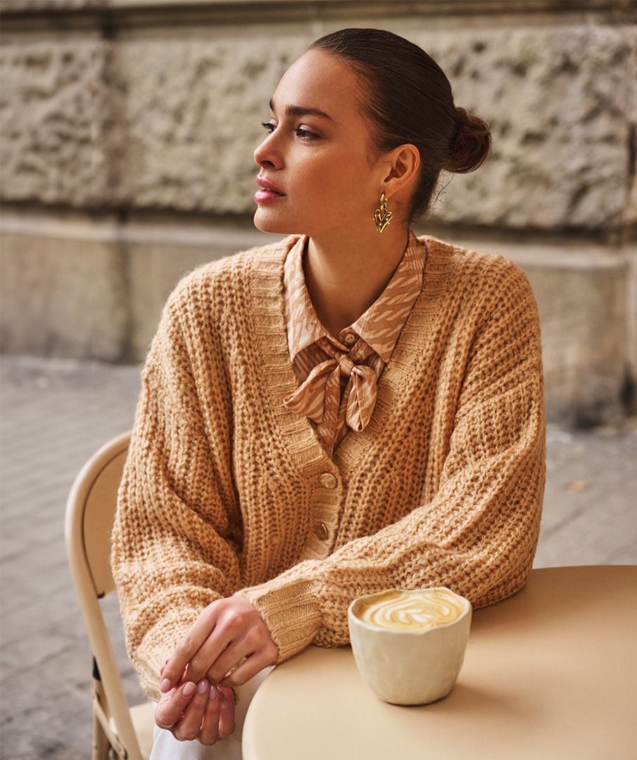 Cardigan oversize lurex