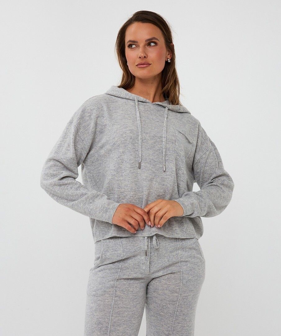 Sweater hoodie chest pocket