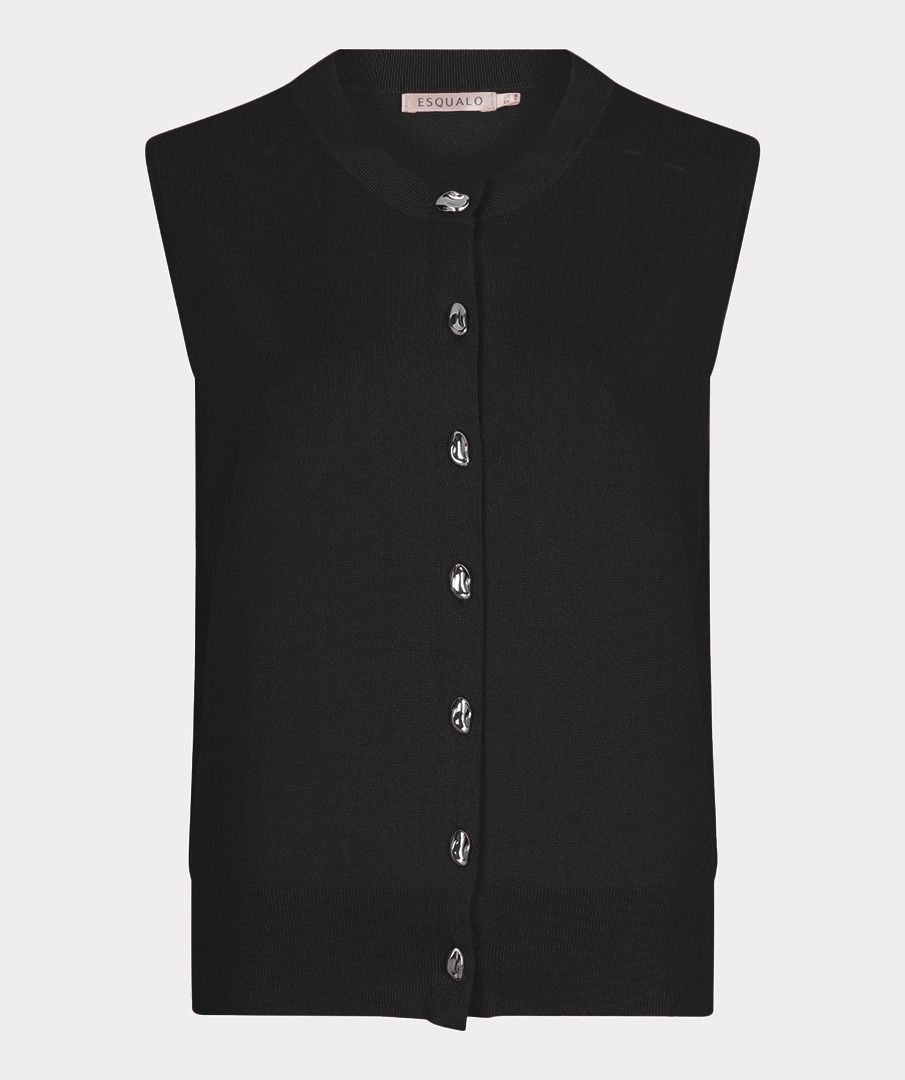 Gilet buttons basic knit