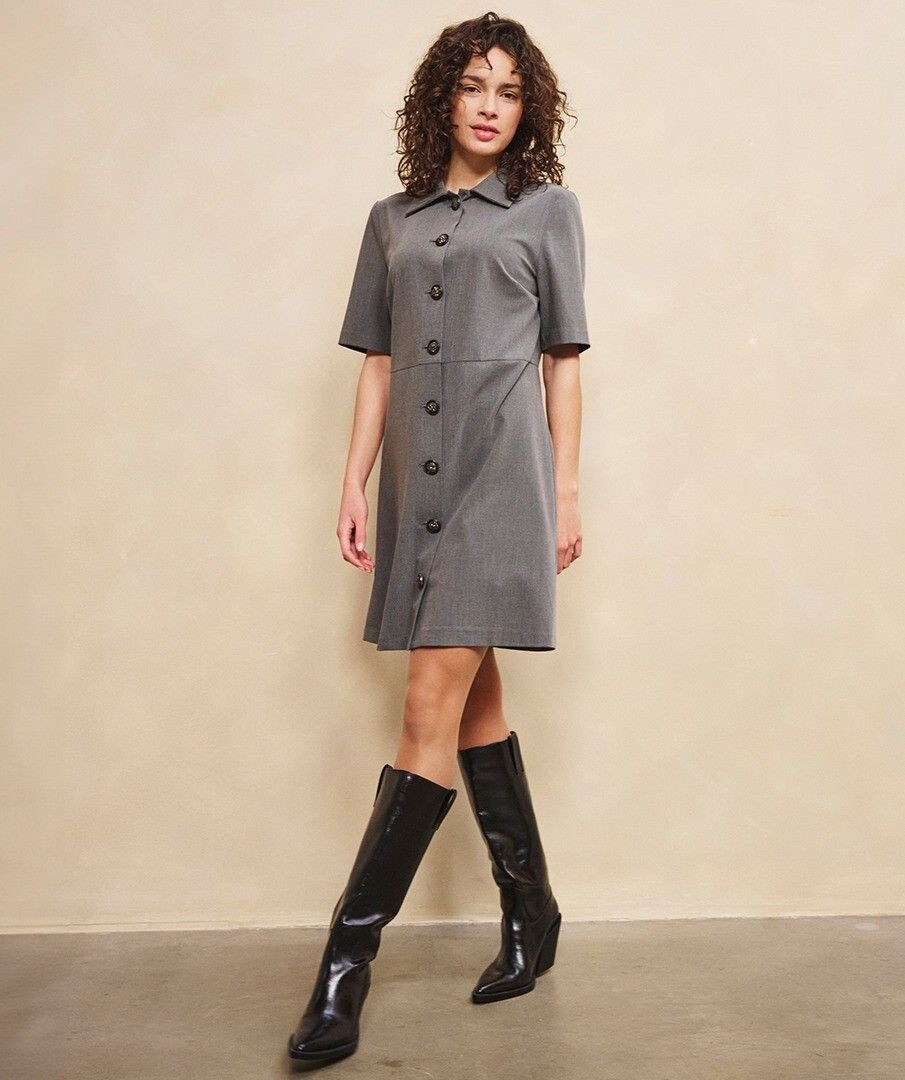 Dress s/slve buttons