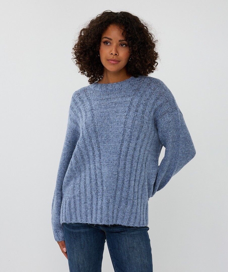 Sweater V-neck lurex