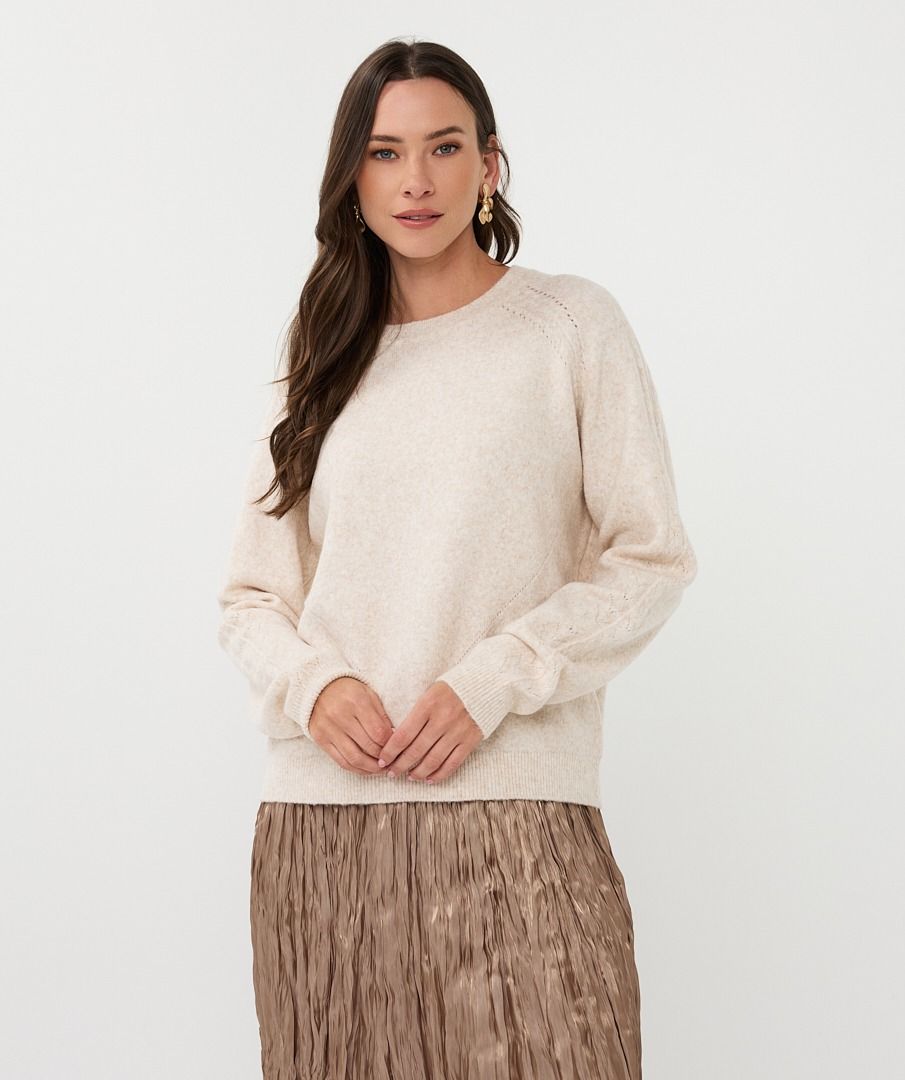 Sweater raglan ajour