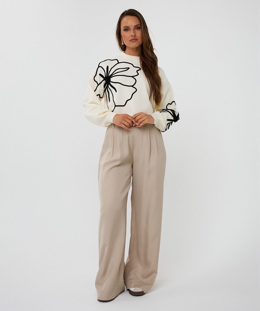 Trousers wide pleats