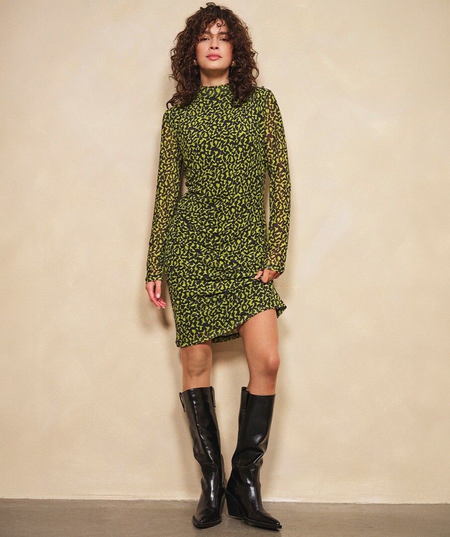 Dress gathering Little City mesh