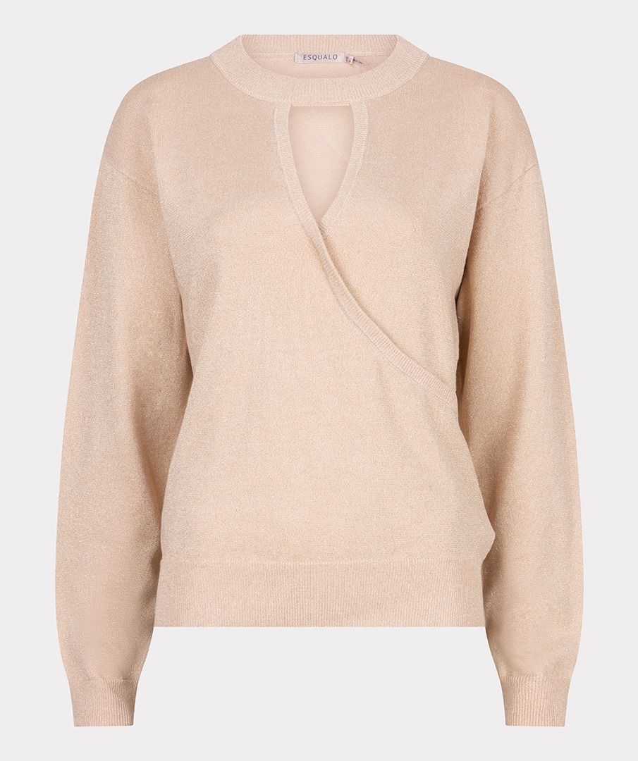 Sweater l/slve wrapover lurex