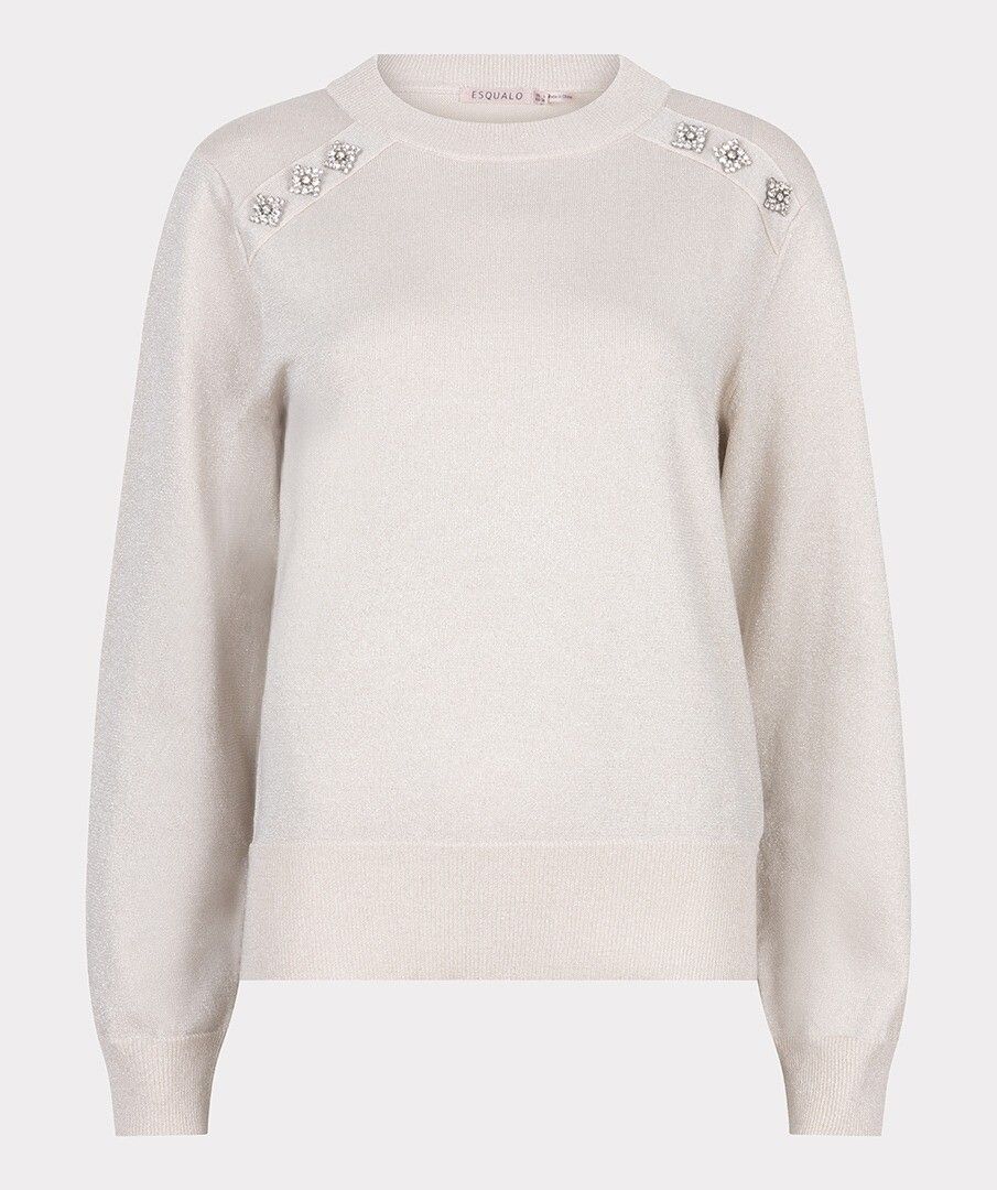 Sweater rounded neck lurex