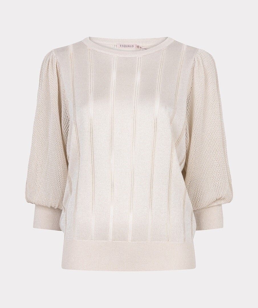 Sweater short puffsleeves lurex