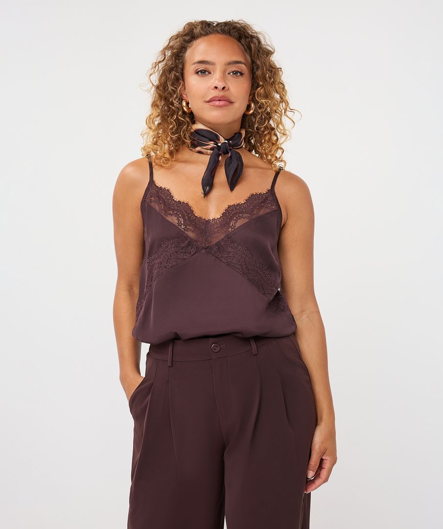 Camisole lace satin