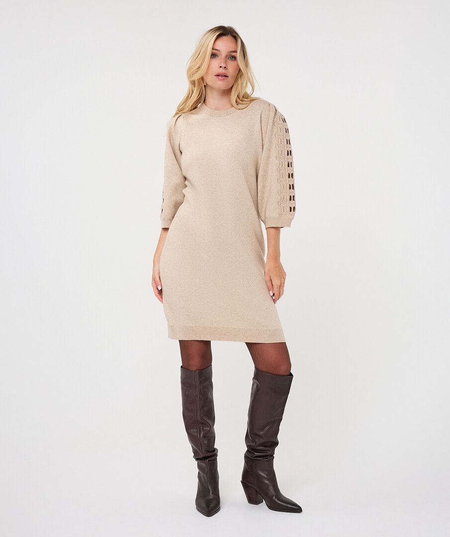 Dress knit embroidery