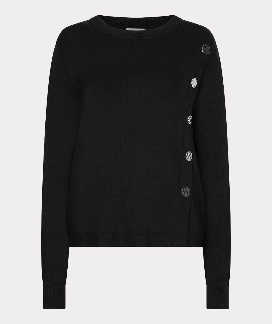 Sweater button detail basic knit