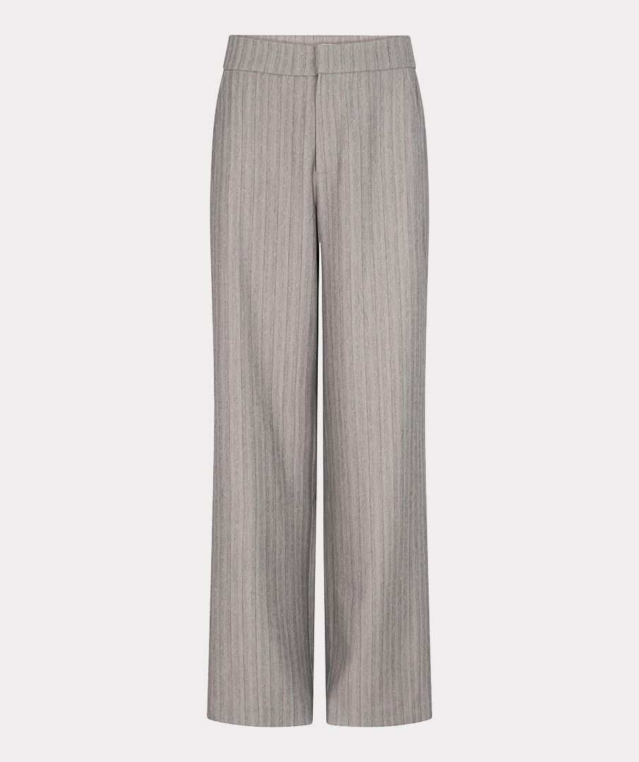 Trousers wide herringbone