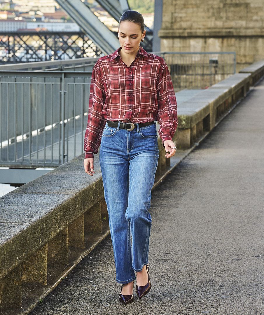 Trousers straight denim