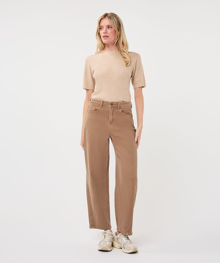 Trousers barrel denim